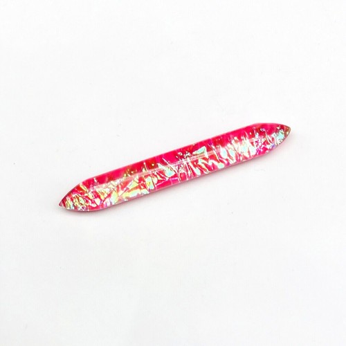 Pink Opal Glitter Glass Tusk, Tribal Spike Tusk size 14g to 1/2''and Customize. - Picture 3 of 4