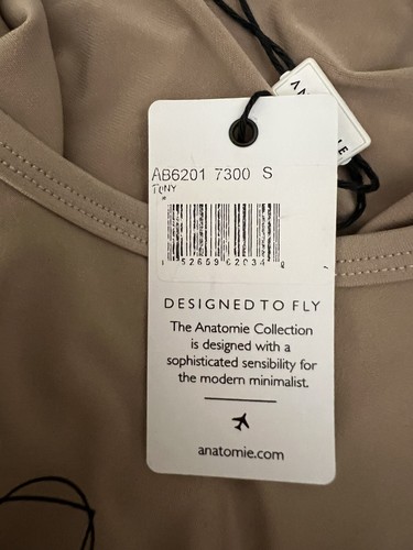 NWT Anatomie Womens Size S Beige Long Sleeve T-Shirt Top Logo - Picture 7 of 8