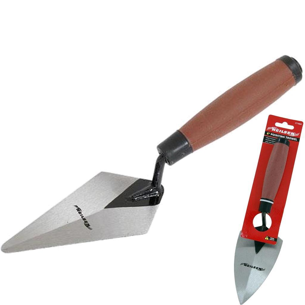 Rubber Grip Pointing Trowel Brick Laying Builder Plastering Cement 6"" CT1664