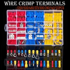 Insulated Electrical Wiring Connectors Set Assorted Wire Crimp Terminals Set Kit