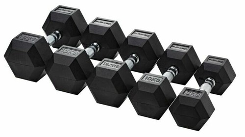 XMark Supporto Per Manubri Esagonali, Rastrelliera In Acciaio Per Set 249,5 Kg, Piedini In Gomma, Per Palestra Domestica - 3