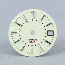 28.5mm GS new mod GMT dial milk yellow for NH34 Movement NO Lume