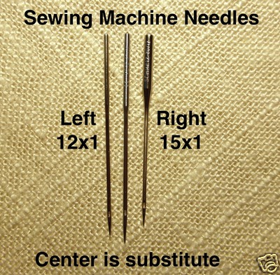 Needles 46x1 Size 80 Sub. for 12x1 Singer 12 & most Transverse