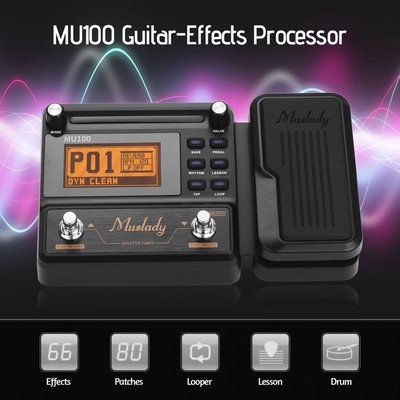 MU100 Guitar Multi-effects Processor Electric Guitar Effect Pedal T7J7
