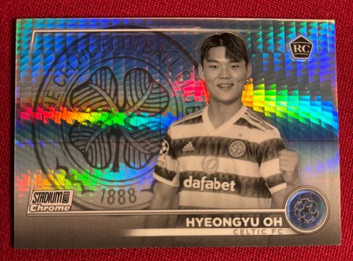 2022-23 Topps Stadium Club Hyeongyu Oh UEFA RARE B/W Refractor RC SSP /350