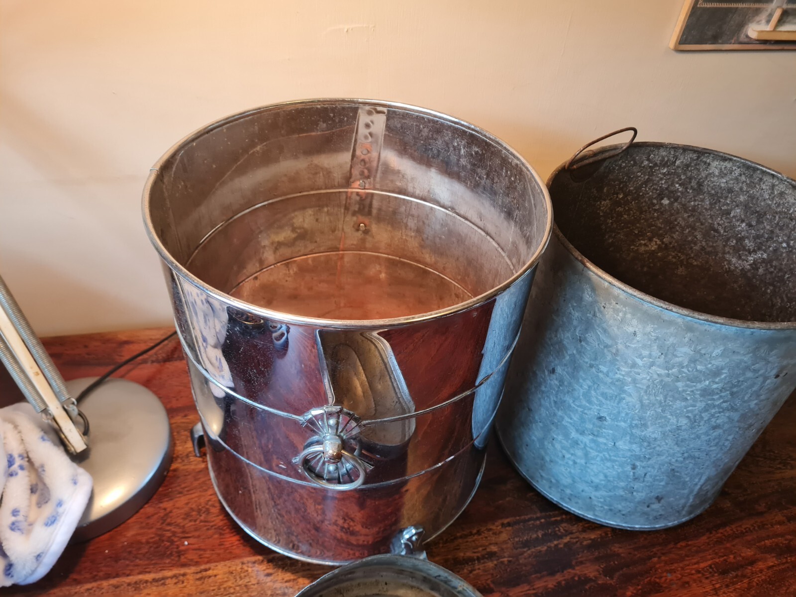 Vintage Metal Coal Bucket 17" eBay