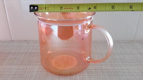 Mainstays Borosilicate Camp Amber Glass Coffee Mug Heat-Resistant 18 oz New - Picture 4 of 8