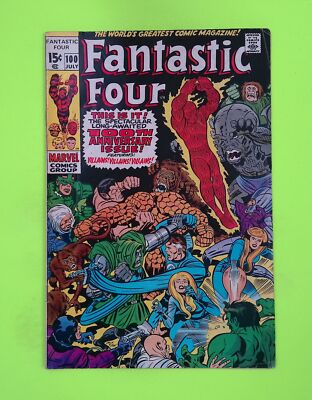 Fantastic Four #100 Vol. 1 1970 Marvel Comics 1st App 5.0 Comic Book J14-108