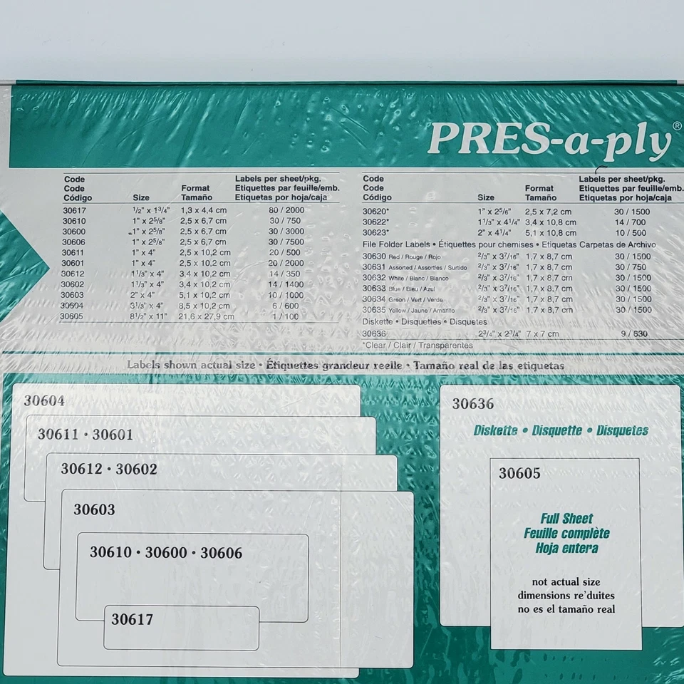 Press-A-Ply Laser Labels Shipping Address Labels SAME SIZE AS Avery 5160 NEW - Image 4 of 4
