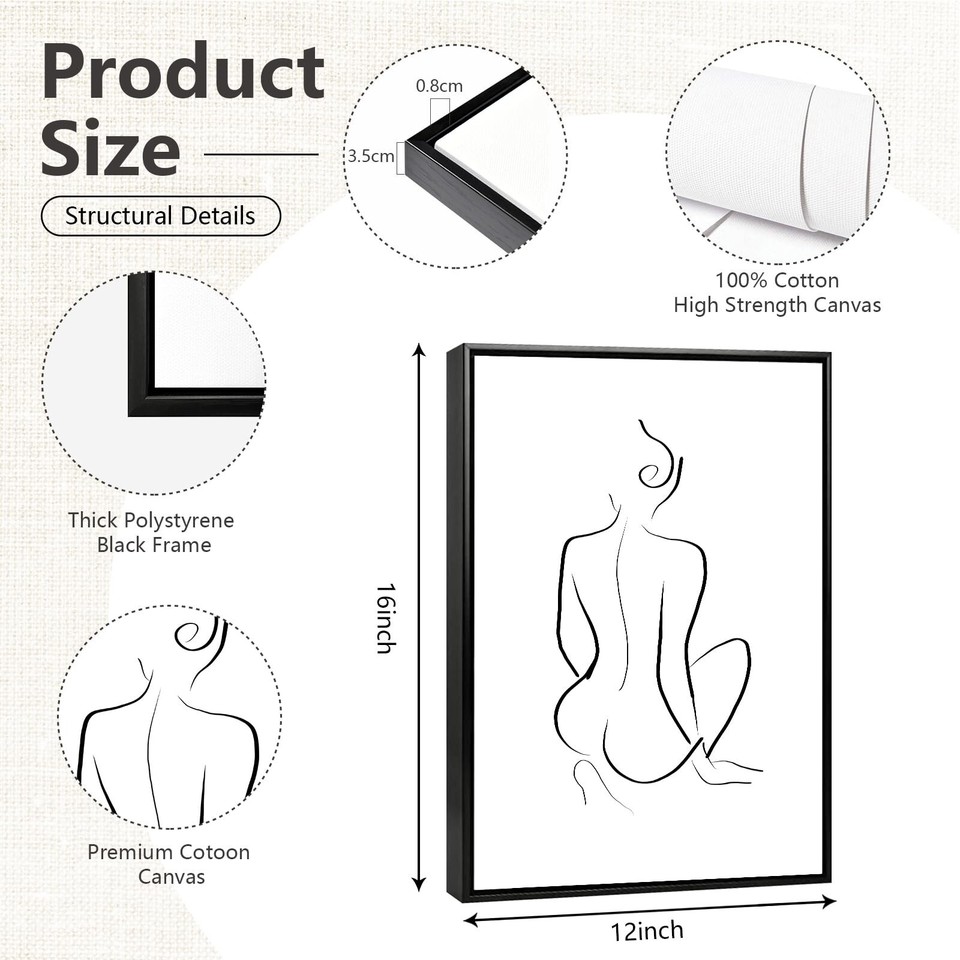 Minimalist Line Wall Art Woman Body Outline Wall Art Prints Women