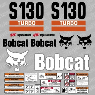Bobcat S130 Turbo Lader Aftermarket Aufkleber / Ersatzaufkleber Set - Bild 1 von 3