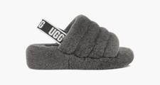 NIB Ugg Women's Fluff Yeah Slides Charcoal Size 7