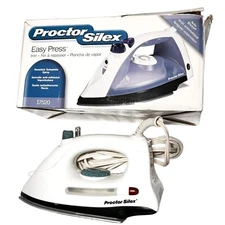 Proctor Silex Auto Shutoff Iron 17520 White & Purple 