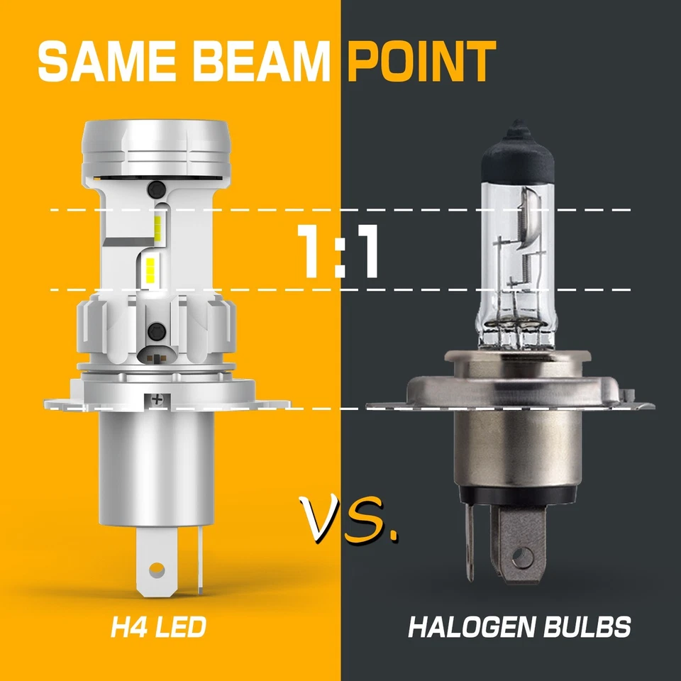 Lâmpada de farol LED HS1 P43XT 35/35W H4 off-road para scooter 2009 SYM Symba 100c - Imagem 3 de 4