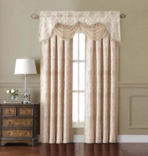 Kasbah Elegant Jacquard Window Curtain Panels NWOP