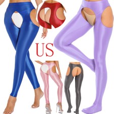 Women Glossy Pantyhose Stockings Lingerie Stretchy Tights Workout Skinny Pants