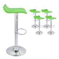 Set Of 4 Green Swivel Modern Bombo Chair Pub Bar Stool Barstool Chrome Lot on sale Set Of 4 Green Swivel Modern Bombo Chair Pub Bar Stool Barstool Chrome Lot on sale
