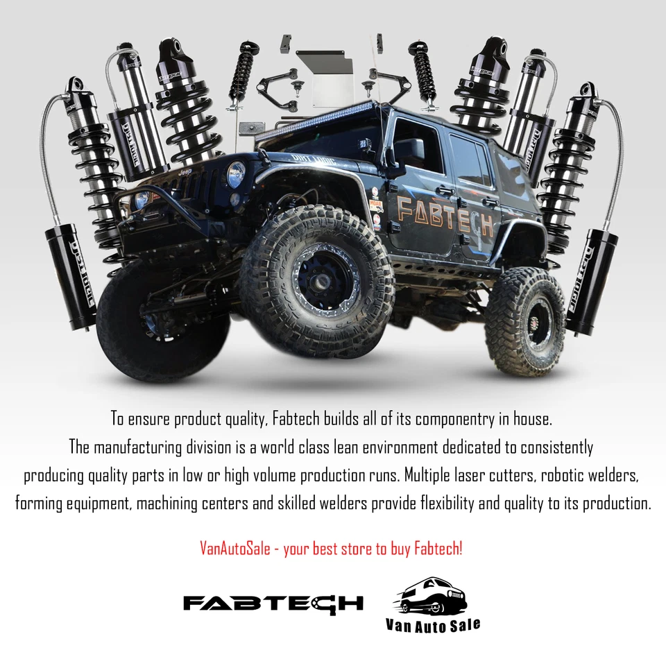 Kit de 4 amortiguadores hidráulicos de rendimiento FABTECH 4-5" para Dodge Ram 2500 4x4 2003-2013 Foto 4 de 4