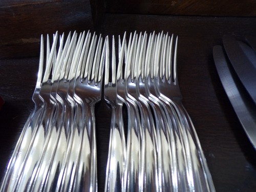 Schönes barockes Silberbesteck für 12 Personen 53 Teile Silber 100er - Picture 2 of 8