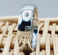 Women's Engagement Ring & Men's High Polished Titanium Wedding Band