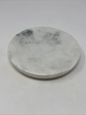 Threshold Elegant, White, Round, Manchester Marble Spoon Rest