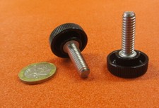 Plastic Black Stainless Thumb Screw 1" Head Dia. 5/16"-18 x 1.00" Length, 10 Pc