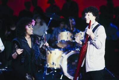 Jeff Lorber Sylvia St. James On 1985 Tv Series American Bandstand Old Photo
