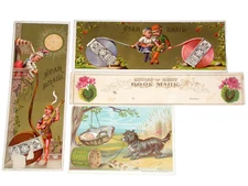 1900s Trade Card Lot Star Braid Eureka Silk Spool Book Mark