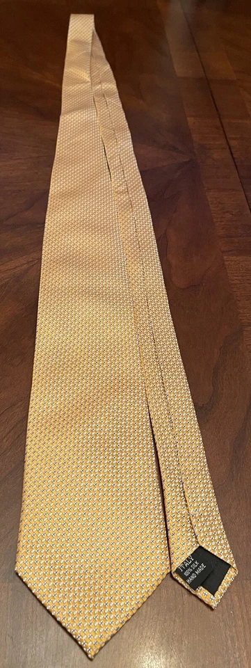 Corbata Umo Lorenzo Italia Naranja Azul Hecha a Mano 100% Seda Hombre Hecha en China” Foto 3 de 4