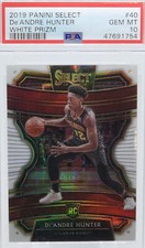 💥DE'ANDRE HUNTER ROOKIE 2019💥PANINI SELECT WHITE PRIZM💥RC LE #/149 PSA 10🔥