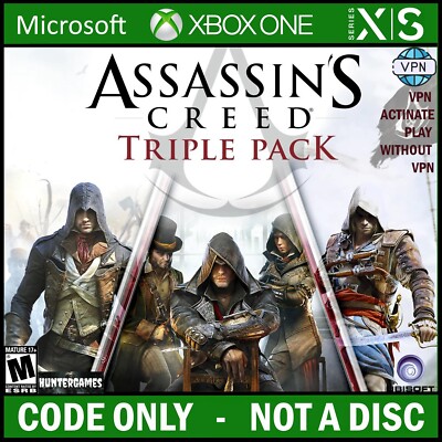 Assassin's Creed Triple Pack (Xbox One) Key Argentina Reg:  VPN Global   No Disk