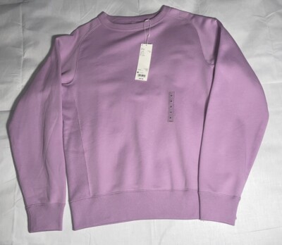 UNIQLO MEN U WIDE-FIT LONG-SLEEVE SWEATSHIRT NWT NEW LAVENDER PURPLE SZ M HEAVY