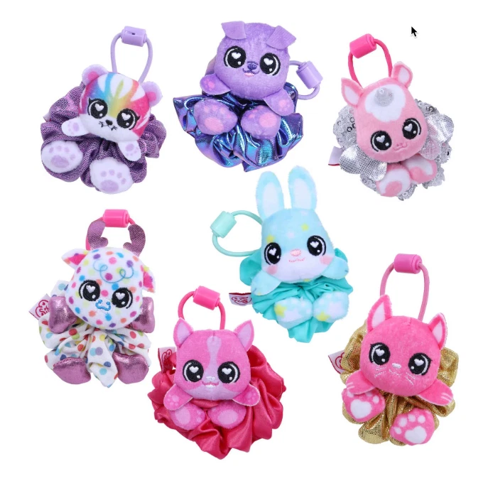 ScrunchMiez 7 Pc - Exclusive: Hair Scrunchie To Plush Friend & Backpack Clip! - Image 2 of 4