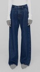 Anine Bing Women Blue Carrie Pleated Wide-Leg Jeans Pants Size 29