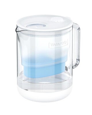 [Alkaline] Waterdrop Glass Alkaline Water Filter Pitcher with 1 Filter, Clear