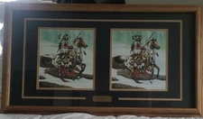 "BEV DOLITTLE" GUARDIAN SPIRITS Art Print Matted and Framed SOLID OAK