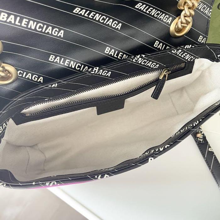 GUCCI BALENCIAGA Crossbody Bag Black Chain Shoulder Purse The Hacker Auth New image 6