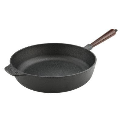 Carl Victor Bratpfanne Gusseisenpfanne hoher Rand rund 28 cm Holzgriff D28W