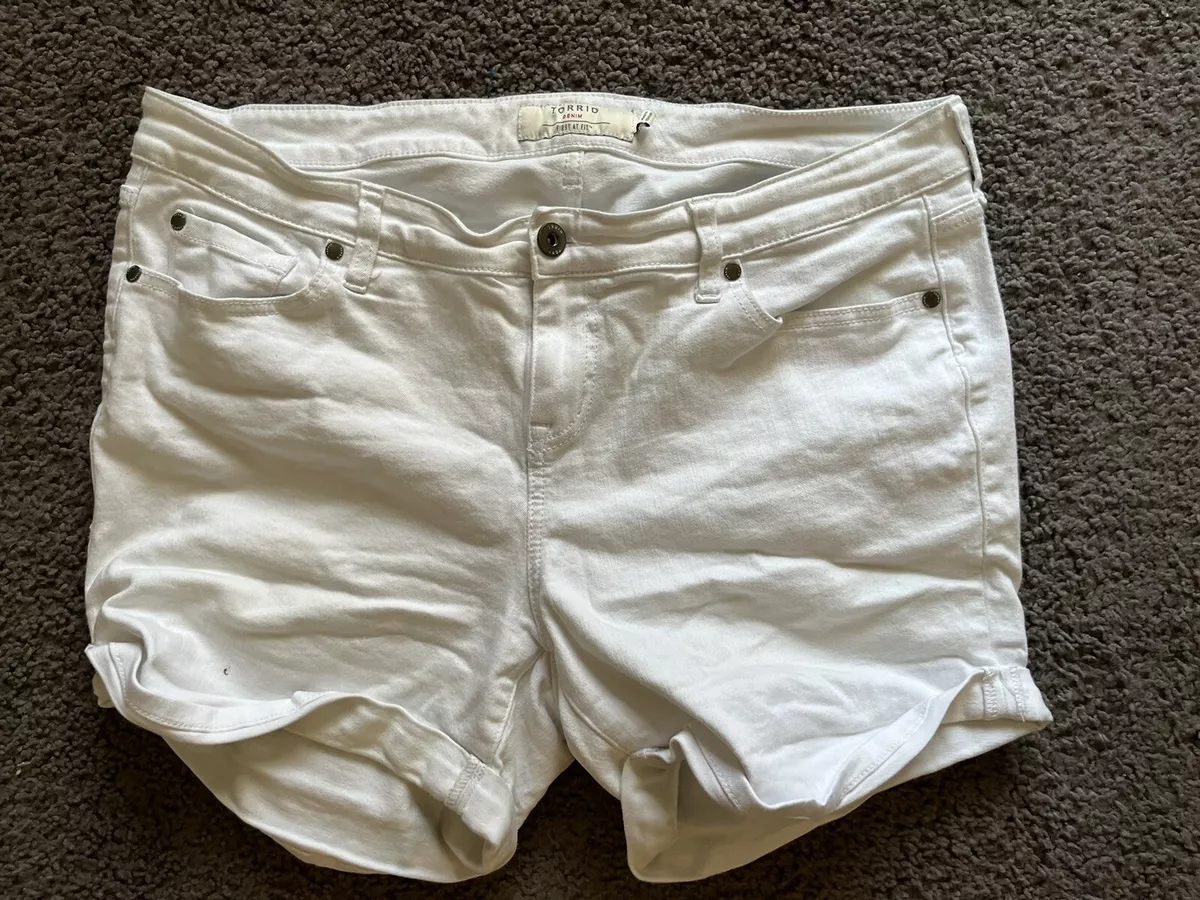 White stretch shorts clearance womens