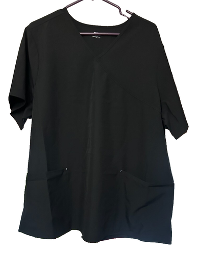 Top Scrubstar Fashion Premium taglia 2XL 20 donna nero manica corta finto avvolgente - Foto 13 di 13