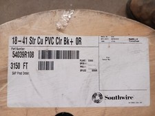 Southwire 18 AWG Black 18-41 Strands Bright Stranded Copper Wire UL PVC 750' 
