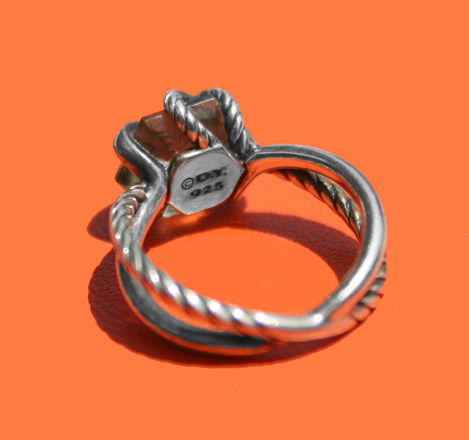 David Yurman Ring Cable Wrap with Prasiolite and Diam… Gem