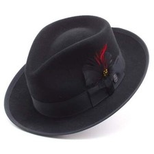 Stetson 100 Wool Felt 'Whippet' Hats in BLACK