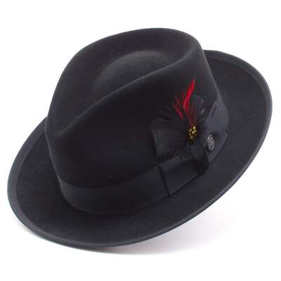 Stetson 100% Wool Felt 'Whippet' Hats in BLACK | eBay
