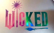 Wicked Movie Decal,  Glinda and Elphaba Sticker-holographic sticker