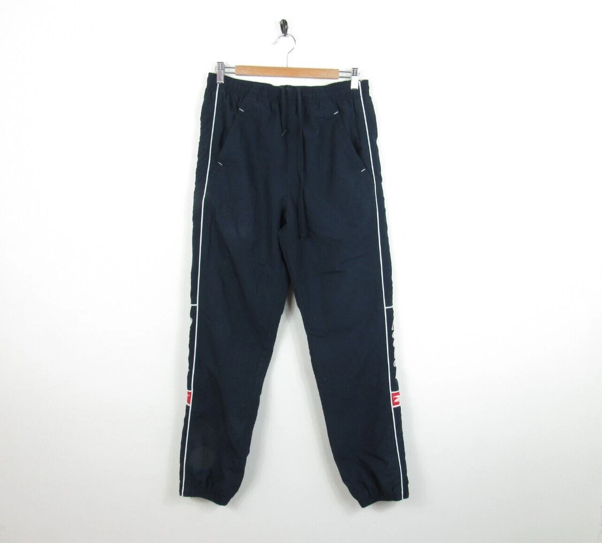 Mens Reebok Blue Cuffed Tracksuit Bottoms Track Pants Joggers Size S W30