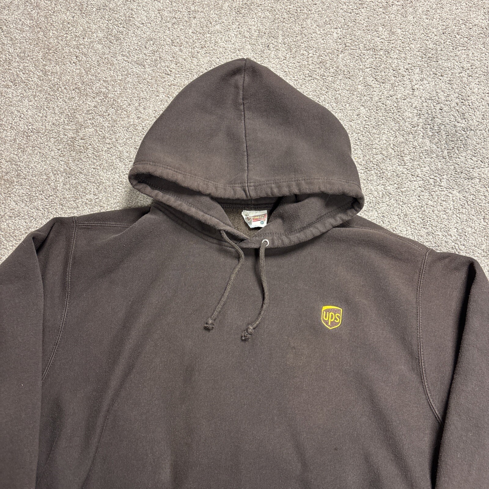 UPS Brown Pullover Drawstring Pro-Weave Hoodie Si… - image 3