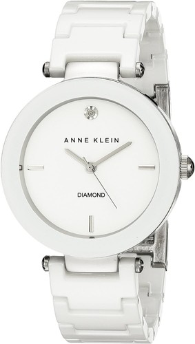 Elegant Women's Black Ceramic Watch with Genuine Diamond and Adjustable Bracelet - Picture 3 of 7