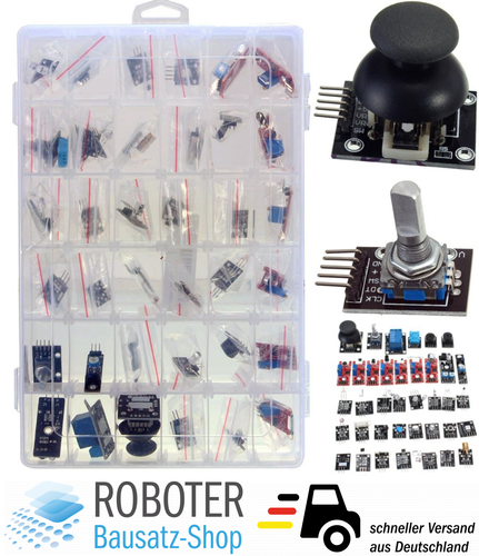 Starter Kit 37 Sensoren im Kunststoffkasten Arduino Raspberry Pi Microcontroller - Bild 2 von 7