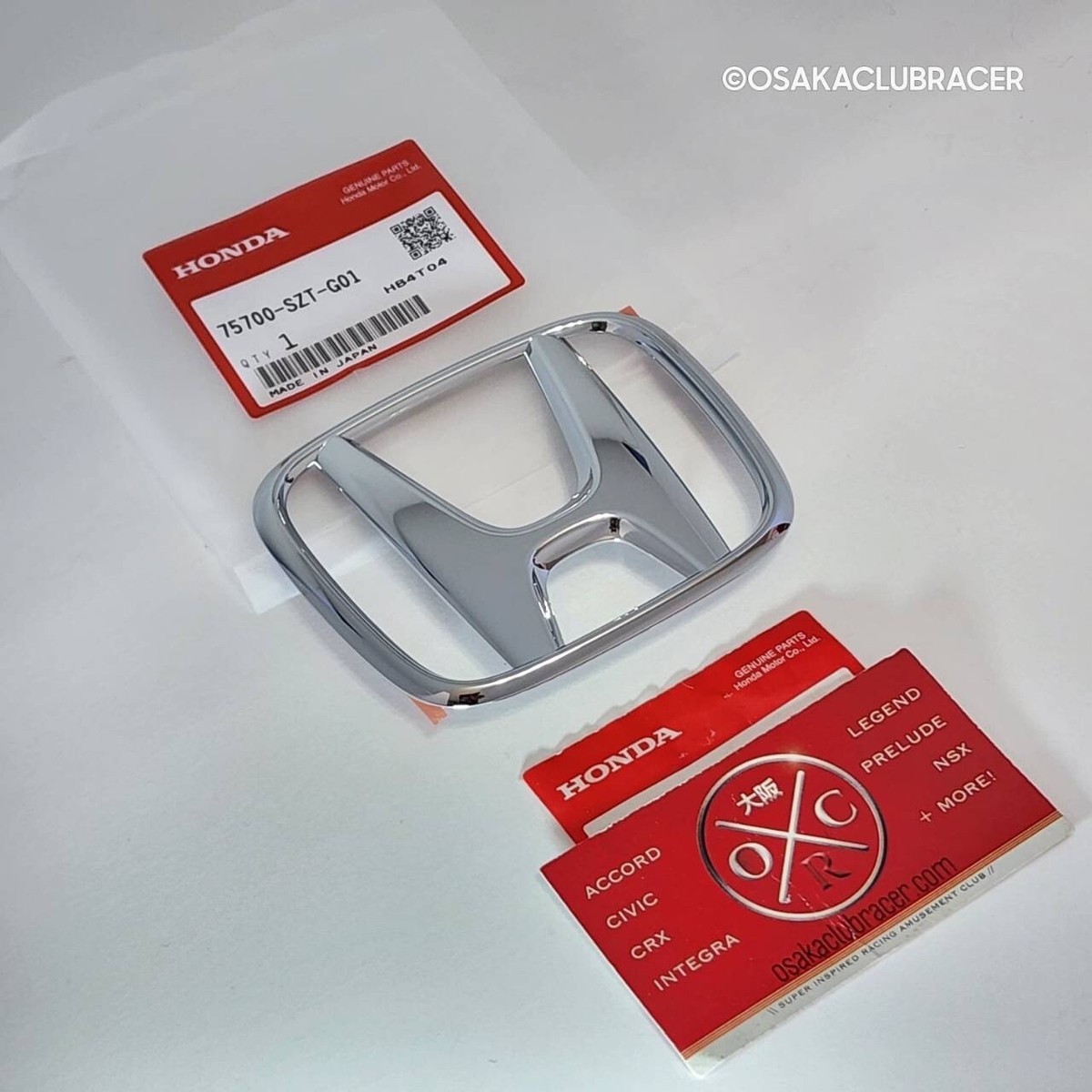 Genuine OEM 11-16 Honda CR-Z Front Emblem H Badge New 75700-SZT